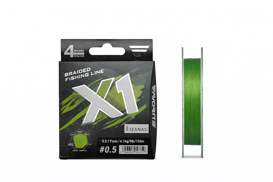 FAVORITE  Fishing X1 PE x4 green #0.4
