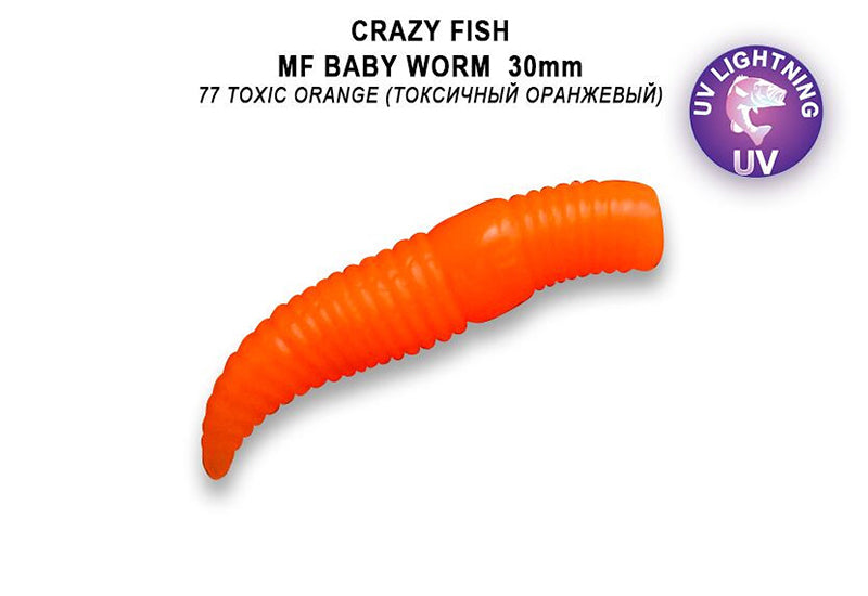 CRAZY FISH Baby Worm 3cm, tonuci